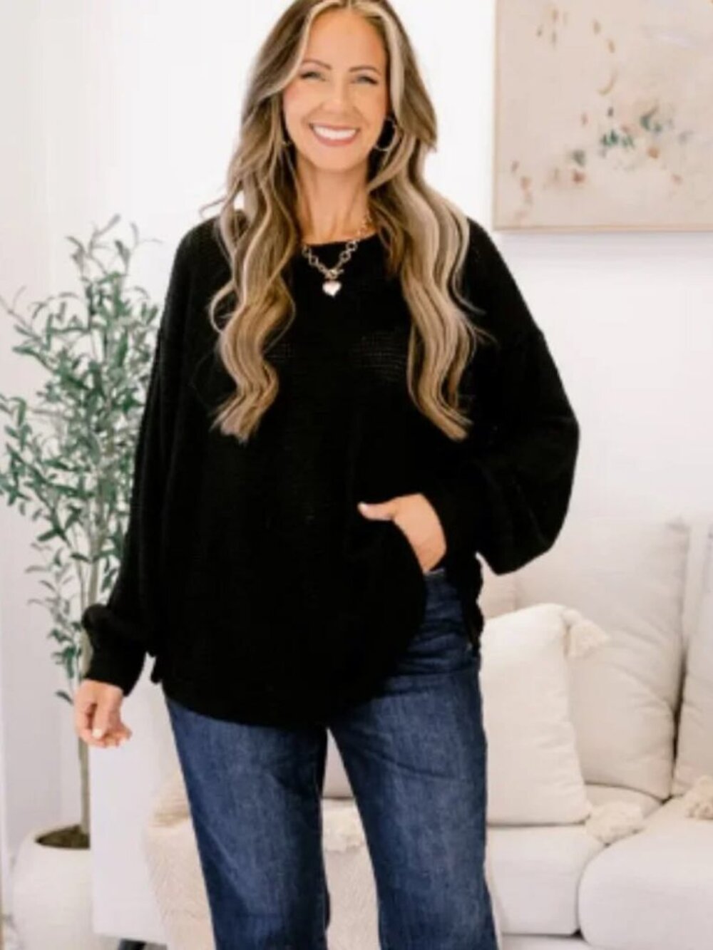 CHIC SOUL I NWT What's The Rush Top, Black